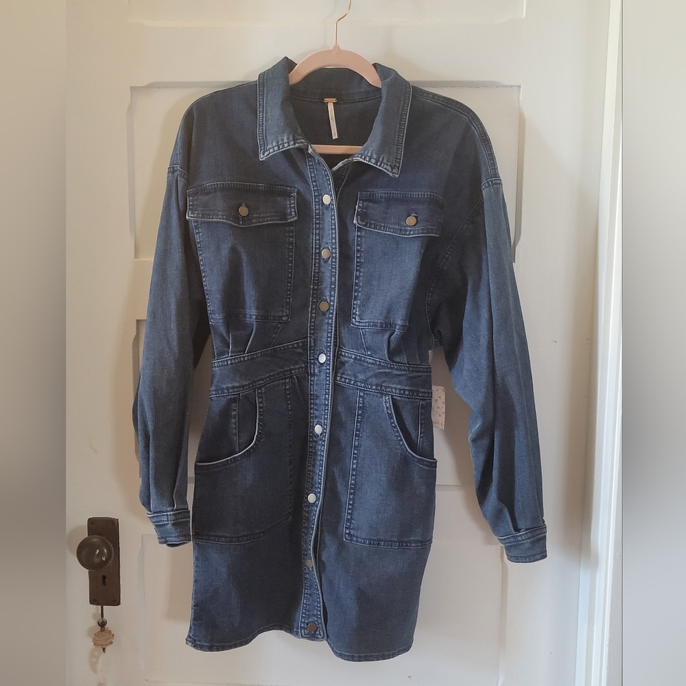 Free People NWT Denim Dress Small